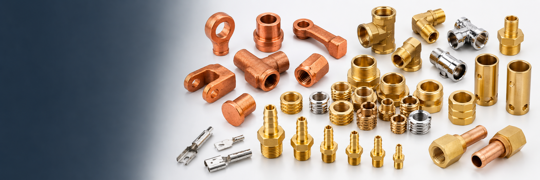 Brass pipe and plumbing fittings, precision-machined industrial fittings