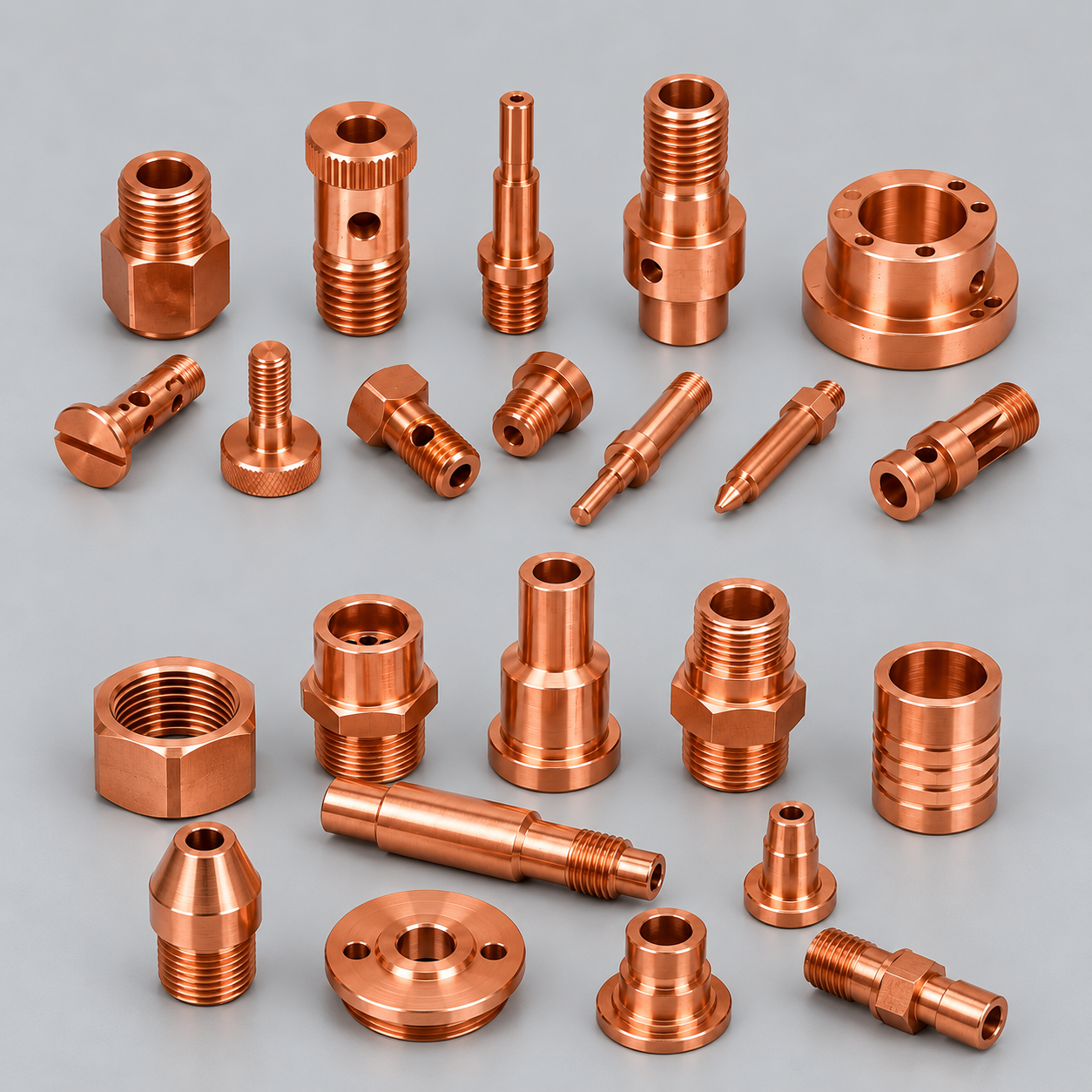Precision machined copper components
