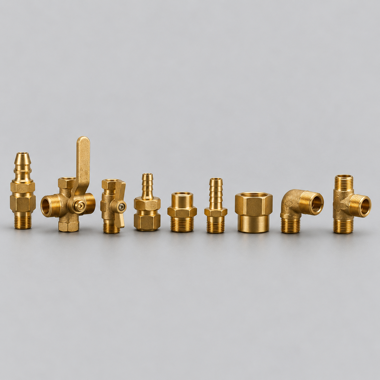 High precision brass gas fittings