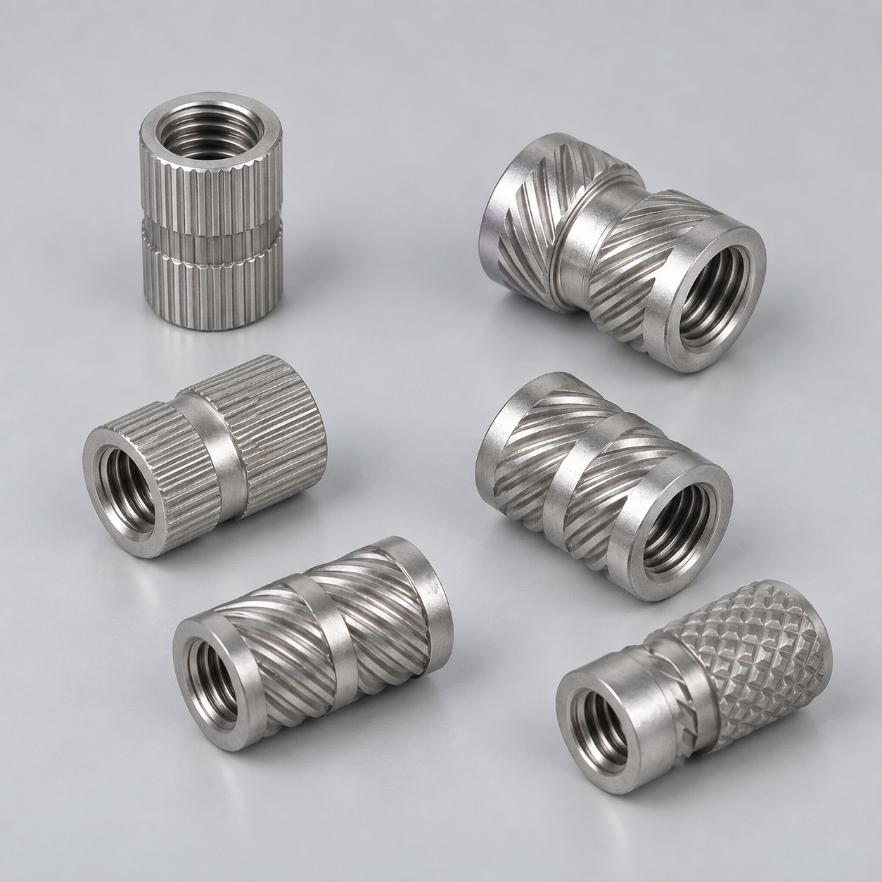 Aluminium moulding inserts for plastic assemblies